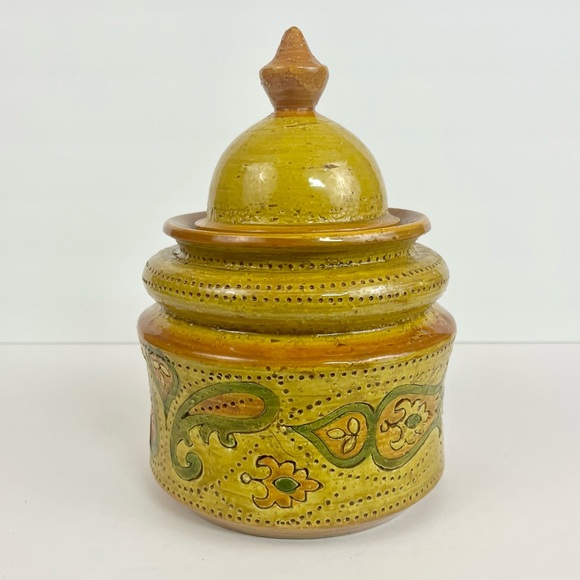 MCM Italian Rosenthal Netter Pottery Lidded Pottery Jar Signed And Numbered - Picture 16 of 16